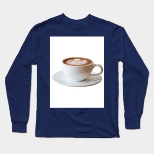 Cup of coffee with a decorative pattern Long Sleeve T-Shirt